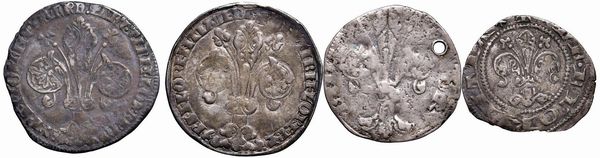 FIRENZE. REPUBBLICA (SEC.XIII-1532) QUATTRO RARI GROSSI GUELFI  - Asta Medaglie napoleoniche, monete toscane di grande modulo. Aurea: monete e medaglie d'oro - Associazione Nazionale - Case d'Asta italiane
