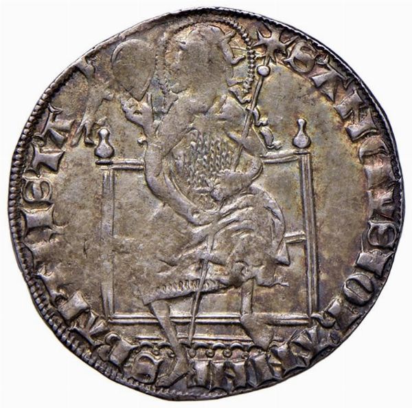 FIRENZE. REPUBBLICA (SEC.XIII-1532) GROSSO GUELFO (1347-1368)  - Asta Medaglie napoleoniche, monete toscane di grande modulo. Aurea: monete e medaglie d'oro - Associazione Nazionale - Case d'Asta italiane