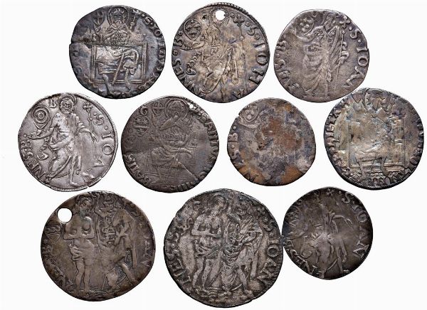 FIRENZE. REPUBBLICA (SEC.XIII-1532) DIECI RARI GROSSI (GUELFI, BARILI)  - Asta Medaglie napoleoniche, monete toscane di grande modulo. Aurea: monete e medaglie d'oro - Associazione Nazionale - Case d'Asta italiane