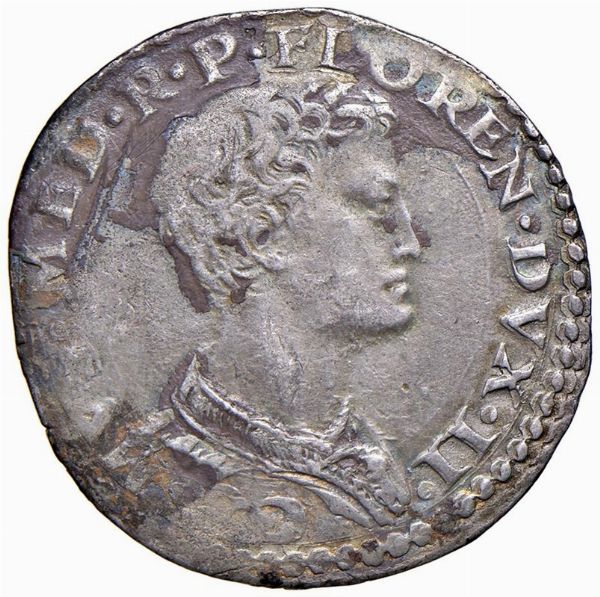 FIRENZE. COSIMO I DE&rsquo; MEDICI (1537-1574) TESTONE  - Asta Medaglie napoleoniche, monete toscane di grande modulo. Aurea: monete e medaglie d'oro - Associazione Nazionale - Case d'Asta italiane