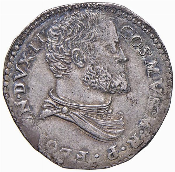 FIRENZE. COSIMO I DE&rsquo; MEDICI (1537-1574) TESTONE III SERIE  - Asta Medaglie napoleoniche, monete toscane di grande modulo. Aurea: monete e medaglie d'oro - Associazione Nazionale - Case d'Asta italiane