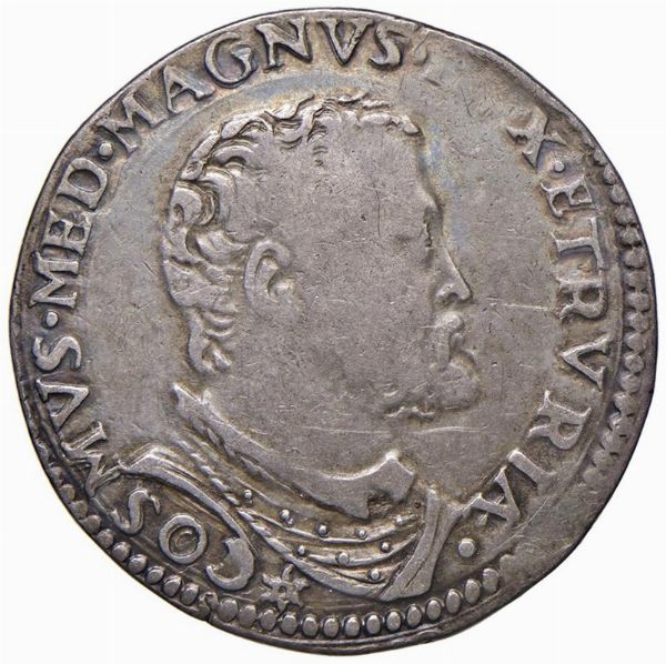 FIRENZE. COSIMO I DE&rsquo; MEDICI (1537-1574) GRANDUCA (1569-1574) TESTONE 1573  - Asta Medaglie napoleoniche, monete toscane di grande modulo. Aurea: monete e medaglie d'oro - Associazione Nazionale - Case d'Asta italiane