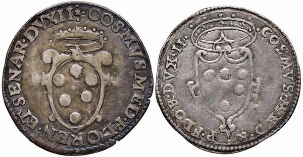 FIRENZE. COSIMO I DE&rsquo; MEDICI (1537-1574) DUE GIULII  - Asta Medaglie napoleoniche, monete toscane di grande modulo. Aurea: monete e medaglie d'oro - Associazione Nazionale - Case d'Asta italiane