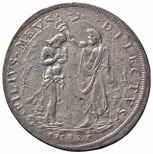 FIRENZE. FERDINANDO I DE&rsquo; MEDICI (1587-1609) PIASTRA 1589  - Asta Medaglie napoleoniche, monete toscane di grande modulo. Aurea: monete e medaglie d'oro - Associazione Nazionale - Case d'Asta italiane
