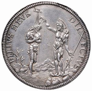 FIRENZE. COSIMO III DE&rsquo; MEDICI (1670-1723) PIASTRA 1677  - Asta Medaglie napoleoniche, monete toscane di grande modulo. Aurea: monete e medaglie d'oro - Associazione Nazionale - Case d'Asta italiane