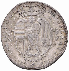 FIRENZE. FRANCESCO II DI LORENA (1737-1765) MEZZO FRANCESCONE 1739  - Asta Medaglie napoleoniche, monete toscane di grande modulo. Aurea: monete e medaglie d'oro - Associazione Nazionale - Case d'Asta italiane