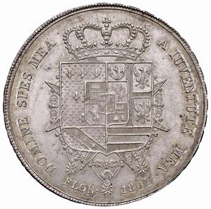 FIRENZE. CARLO LODOVICO DI BORBONE E MARIA LUIGIA (1803-1807) DENA 1807  - Asta Medaglie napoleoniche, monete toscane di grande modulo. Aurea: monete e medaglie d'oro - Associazione Nazionale - Case d'Asta italiane