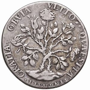 LIVORNO. COSIMO III DE&rsquo; MEDICI (1670-1723) PEZZA DELLA ROSA 1698  - Asta Medaglie napoleoniche, monete toscane di grande modulo. Aurea: monete e medaglie d'oro - Associazione Nazionale - Case d'Asta italiane