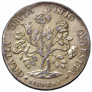 LIVORNO. COSIMO III DE&rsquo; MEDICI (1670-1723) PEZZA DELLA ROSA 1718  - Asta Medaglie napoleoniche, monete toscane di grande modulo. Aurea: monete e medaglie d'oro - Associazione Nazionale - Case d'Asta italiane