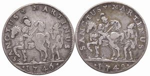 LUCCA. DUE MONETE DETTE SAN MARTINO DA 15  - Asta Medaglie napoleoniche, monete toscane di grande modulo. Aurea: monete e medaglie d'oro - Associazione Nazionale - Case d'Asta italiane