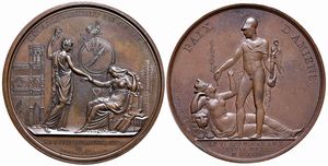 DUE MEDAGLIE NAPOLEONICHE IN BRONZO  - Asta Medaglie napoleoniche, monete toscane di grande modulo. Aurea: monete e medaglie d'oro - Associazione Nazionale - Case d'Asta italiane