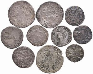 TRENTADUE MONETE DI AREA EMILIANA DEI SECC. XIII-XVII (GROSSI E DENARI)  - Asta Medaglie napoleoniche, monete toscane di grande modulo. Aurea: monete e medaglie d'oro - Associazione Nazionale - Case d'Asta italiane