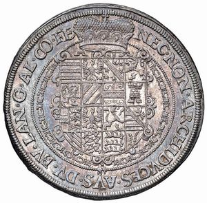 AUSTRIA. SACRO ROMANO IMPERO. RODOLFO II (1576-1612) TALLERO 1610 HALL  - Asta Medaglie napoleoniche, monete toscane di grande modulo. Aurea: monete e medaglie d'oro - Associazione Nazionale - Case d'Asta italiane