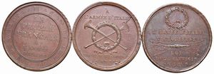 TRE MEDAGLIE NAPOLEONICHE IN BRONZO  - Asta Medaglie napoleoniche, monete toscane di grande modulo. Aurea: monete e medaglie d'oro - Associazione Nazionale - Case d'Asta italiane