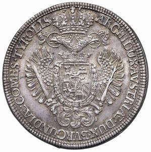 AUSTRIA. SACRO ROMANO IMPERO. CARLO VI (1711-1740) MEZZO TALLERO HALL  - Asta Medaglie napoleoniche, monete toscane di grande modulo. Aurea: monete e medaglie d'oro - Associazione Nazionale - Case d'Asta italiane