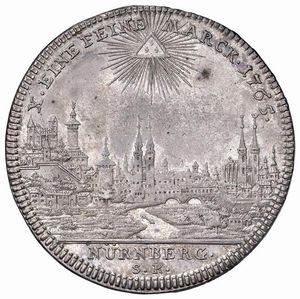 GERMANIA. NORIMBERGA. GIUSEPPE II (1765-1790) TALLERO 1765  - Asta Medaglie napoleoniche, monete toscane di grande modulo. Aurea: monete e medaglie d'oro - Associazione Nazionale - Case d'Asta italiane