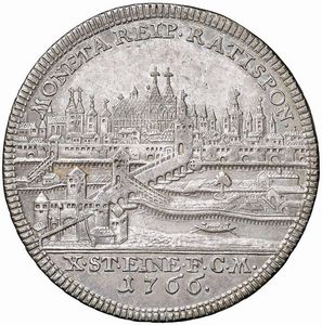 GERMANIA. REGENSBURG. GIUSEPPE II (1765-1790) TALLERO 1766  - Asta Medaglie napoleoniche, monete toscane di grande modulo. Aurea: monete e medaglie d'oro - Associazione Nazionale - Case d'Asta italiane