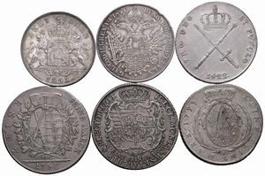 VARI STATI. SEI MONETE IN ARGENTO.  - Asta Medaglie napoleoniche, monete toscane di grande modulo. Aurea: monete e medaglie d'oro - Associazione Nazionale - Case d'Asta italiane