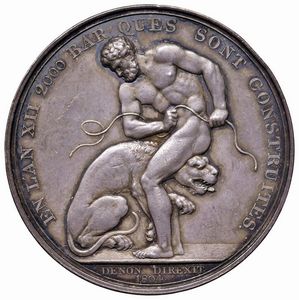 MEDAGLIA IN ARGENTO PER IL CAMP DE BOLOUGNE  1804 OP. DROZ  - Asta Medaglie napoleoniche, monete toscane di grande modulo. Aurea: monete e medaglie d'oro - Associazione Nazionale - Case d'Asta italiane