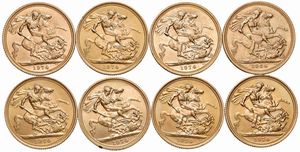 GRAN BRETAGNA. OTTO STERLINE  - Asta Medaglie napoleoniche, monete toscane di grande modulo. Aurea: monete e medaglie d'oro - Associazione Nazionale - Case d'Asta italiane