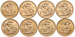 GRAN BRETAGNA. OTTO STERLINE  - Asta Medaglie napoleoniche, monete toscane di grande modulo. Aurea: monete e medaglie d'oro - Associazione Nazionale - Case d'Asta italiane