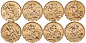 GRAN BRETAGNA. OTTO STERLINE  - Asta Medaglie napoleoniche, monete toscane di grande modulo. Aurea: monete e medaglie d'oro - Associazione Nazionale - Case d'Asta italiane