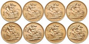 GRAN BRETAGNA. OTTO STERLINE  - Asta Medaglie napoleoniche, monete toscane di grande modulo. Aurea: monete e medaglie d'oro - Associazione Nazionale - Case d'Asta italiane