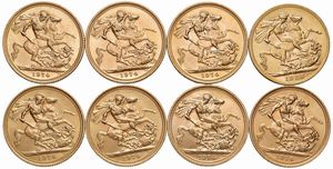 GRAN BRETAGNA. OTTO STERLINE  - Asta Medaglie napoleoniche, monete toscane di grande modulo. Aurea: monete e medaglie d'oro - Associazione Nazionale - Case d'Asta italiane