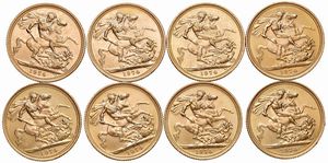 GRAN BRETAGNA. OTTO STERLINE  - Asta Medaglie napoleoniche, monete toscane di grande modulo. Aurea: monete e medaglie d'oro - Associazione Nazionale - Case d'Asta italiane