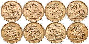 GRAN BRETAGNA. OTTO STERLINE  - Asta Medaglie napoleoniche, monete toscane di grande modulo. Aurea: monete e medaglie d'oro - Associazione Nazionale - Case d'Asta italiane