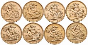 GRAN BRETAGNA. OTTO STERLINE  - Asta Medaglie napoleoniche, monete toscane di grande modulo. Aurea: monete e medaglie d'oro - Associazione Nazionale - Case d'Asta italiane