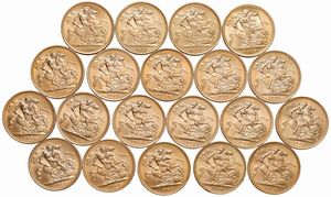 GRAN BRETAGNA. VENTI STERLINE  - Asta Medaglie napoleoniche, monete toscane di grande modulo. Aurea: monete e medaglie d'oro - Associazione Nazionale - Case d'Asta italiane