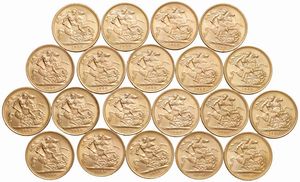 GRAN BRETAGNA. VENTI STERLINE  - Asta Medaglie napoleoniche, monete toscane di grande modulo. Aurea: monete e medaglie d'oro - Associazione Nazionale - Case d'Asta italiane