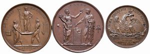 TRE MEDAGLIE NAPOLEONICHE IN BRONZO  - Asta Medaglie napoleoniche, monete toscane di grande modulo. Aurea: monete e medaglie d'oro - Associazione Nazionale - Case d'Asta italiane