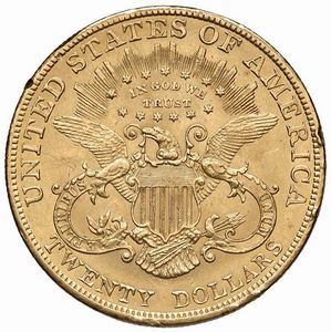STATI UNITI. 20 DOLLARI 1904 LIBERTY  - Asta Medaglie napoleoniche, monete toscane di grande modulo. Aurea: monete e medaglie d'oro - Associazione Nazionale - Case d'Asta italiane