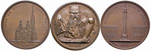 TRE MEDAGLIE NAPOLEONICHE IN BRONZO  - Asta Medaglie napoleoniche, monete toscane di grande modulo. Aurea: monete e medaglie d'oro - Associazione Nazionale - Case d'Asta italiane