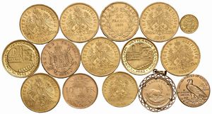 VARI STATI. QUINDICI MONETE E MEDAGLIE IN ORO  - Asta Medaglie napoleoniche, monete toscane di grande modulo. Aurea: monete e medaglie d'oro - Associazione Nazionale - Case d'Asta italiane
