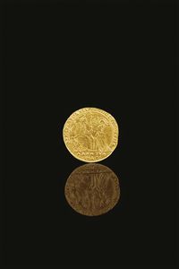 OTTIMA RIPRODUZIONE D&rsquo;EPOCA IN ORO DELL&rsquo;OSELLA DA 4 ZECCHINI DI ALVISE SEBASTIANO MOCENIGO  - Asta Medaglie napoleoniche, monete toscane di grande modulo. Aurea: monete e medaglie d'oro - Associazione Nazionale - Case d'Asta italiane