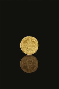 OTTIMA RIPRODUZIONE D&rsquo;EPOCA IN ORO DELL&rsquo;OSELLA DA 4 ZECCHINI DI ALVISE SEBASTIANO MOCENIGO  - Asta Medaglie napoleoniche, monete toscane di grande modulo. Aurea: monete e medaglie d'oro - Associazione Nazionale - Case d'Asta italiane