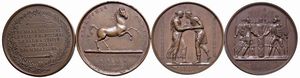 QUATTRO MEDAGLIE NAPOLEONICHE IN BRONZO  - Asta Medaglie napoleoniche, monete toscane di grande modulo. Aurea: monete e medaglie d'oro - Associazione Nazionale - Case d'Asta italiane
