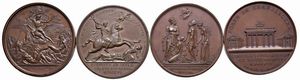 QUATTRO MEDAGLIE NAPOLEONICHE IN BRONZO  - Asta Medaglie napoleoniche, monete toscane di grande modulo. Aurea: monete e medaglie d'oro - Associazione Nazionale - Case d'Asta italiane