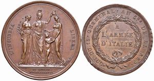 DUE MEDAGLIE NAPOLEONICHE IN BRONZO  - Asta Medaglie napoleoniche, monete toscane di grande modulo. Aurea: monete e medaglie d'oro - Associazione Nazionale - Case d'Asta italiane