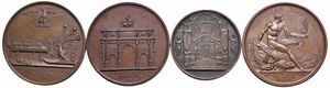 QUATTRO MEDAGLIE NAPOLEONICHE IN BRONZO  - Asta Medaglie napoleoniche, monete toscane di grande modulo. Aurea: monete e medaglie d'oro - Associazione Nazionale - Case d'Asta italiane