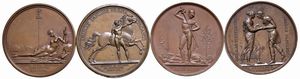 QUATTRO MEDAGLIE NAPOLEONICHE IN BRONZO  - Asta Medaglie napoleoniche, monete toscane di grande modulo. Aurea: monete e medaglie d'oro - Associazione Nazionale - Case d'Asta italiane