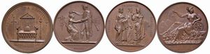 QUATTRO MEDAGLIE NAPOLEONICHE IN BRONZO  - Asta Medaglie napoleoniche, monete toscane di grande modulo. Aurea: monete e medaglie d'oro - Associazione Nazionale - Case d'Asta italiane
