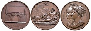 TRE MEDAGLIE NAPOLEONICHE IN BRONZO  - Asta Medaglie napoleoniche, monete toscane di grande modulo. Aurea: monete e medaglie d'oro - Associazione Nazionale - Case d'Asta italiane