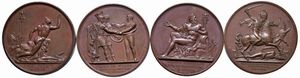 QUATTRO MEDAGLIE NAPOLEONICHE IN BRONZO  - Asta Medaglie napoleoniche, monete toscane di grande modulo. Aurea: monete e medaglie d'oro - Associazione Nazionale - Case d'Asta italiane
