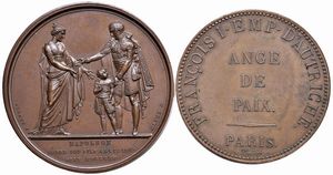 DUE MEDAGLIE NAPOLEONICHE IN BRONZO  - Asta Medaglie napoleoniche, monete toscane di grande modulo. Aurea: monete e medaglie d'oro - Associazione Nazionale - Case d'Asta italiane