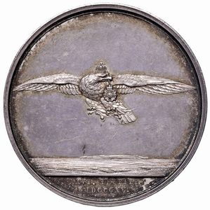 MEDAGLIA NAPOLEONICA IN ARGENTO PER IL RITORNO DELL&rsquo;IMPERATORE 1815 OP. ANDRIEU & BRENET  - Asta Medaglie napoleoniche, monete toscane di grande modulo. Aurea: monete e medaglie d'oro - Associazione Nazionale - Case d'Asta italiane