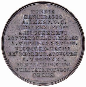 DUCATO DI PARMA, PIACENZA E GUASTALLA. MEDAGLIA IN BRONZO DI MARIA LUIGIA D&rsquo;AUSTRIA 1821 OP. SANTARELLI  - Asta Medaglie napoleoniche, monete toscane di grande modulo. Aurea: monete e medaglie d'oro - Associazione Nazionale - Case d'Asta italiane